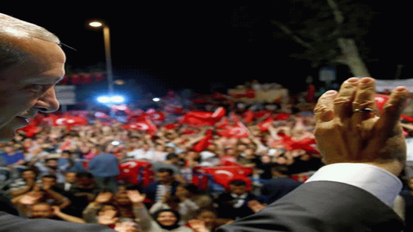 رسالة تضامن من الشيخ القرضاوي إلى الرئيس أردوغان 