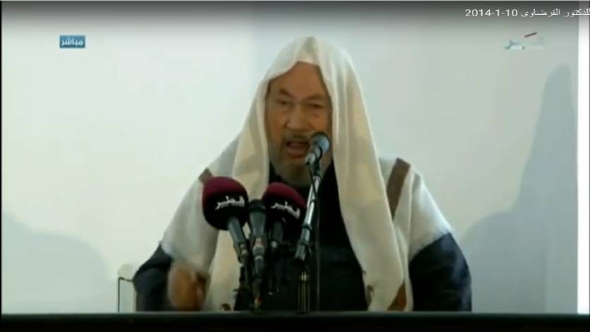 القرضاوي يدعو الشعب المصري لمقاطعة استفتاء الانقلاب