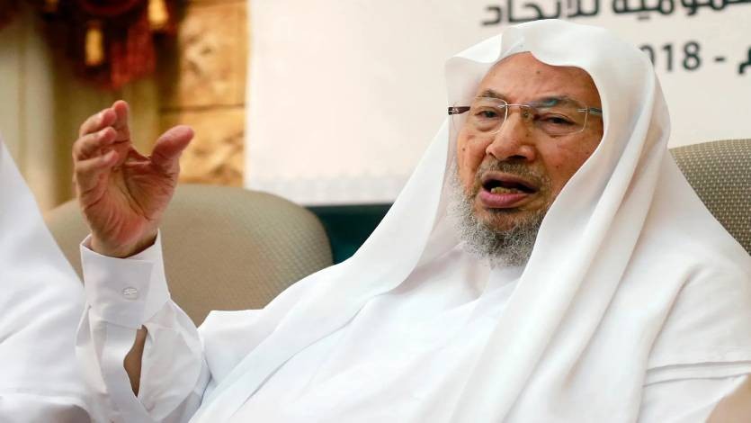 القرضاوي: ندين اغتيال النائب العام وسائر تفجيرات الانقلاب